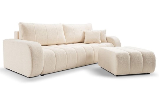 beżowy komplet sofa +pufa Todi 