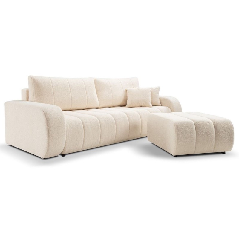 beżowy komplet sofa +pufa Todi 
