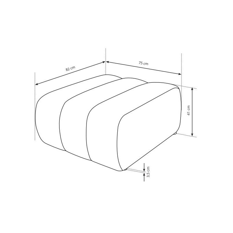 pufa z przeszyciami Todi