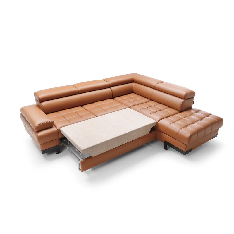 Narożnik Bormio L po rozłożeniu funkcji spania