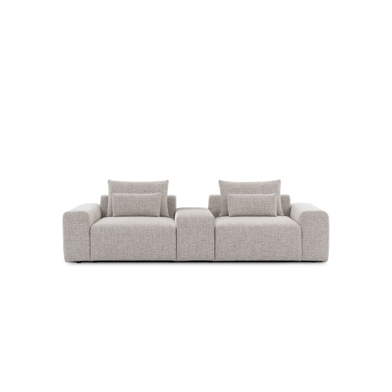 sofa w tkaninie plecionej 