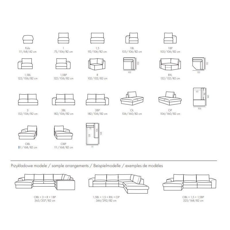 kolekcja mebli nierozkładanych 