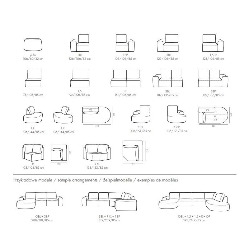 kolekcja modułowa mebli Misono 