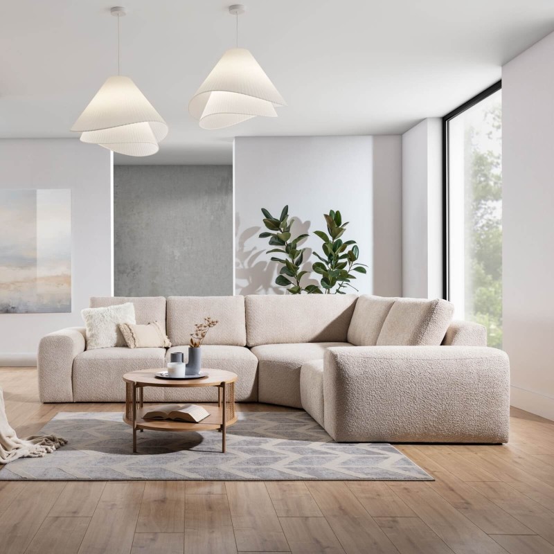 beżowy narożnik do nowoczesnych wnętrz 