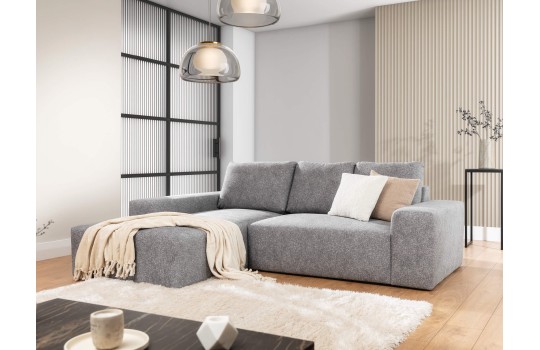 szary nowoczesny narożnik 