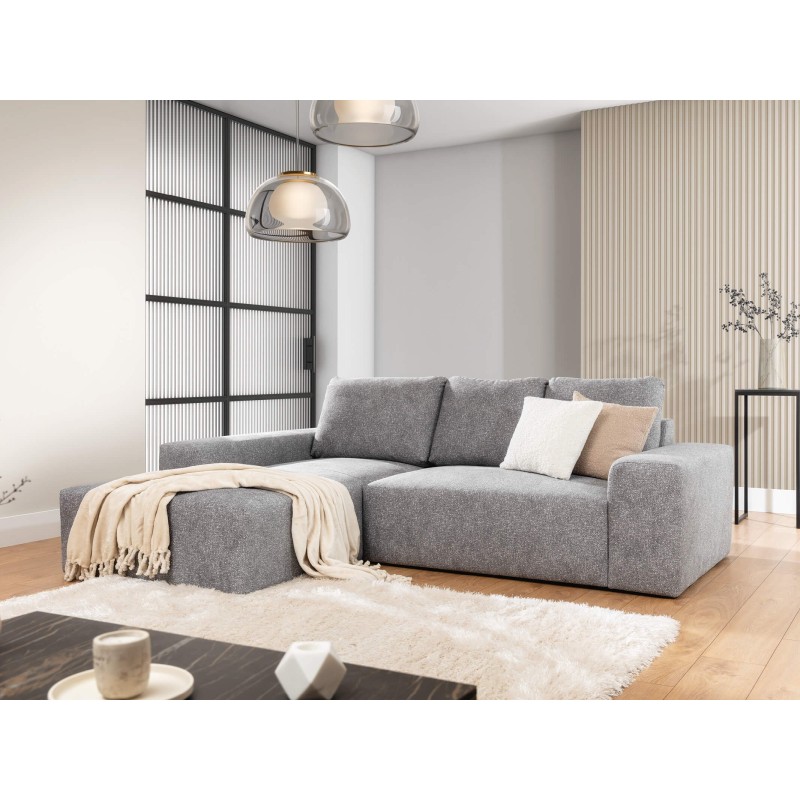 szary nowoczesny narożnik 