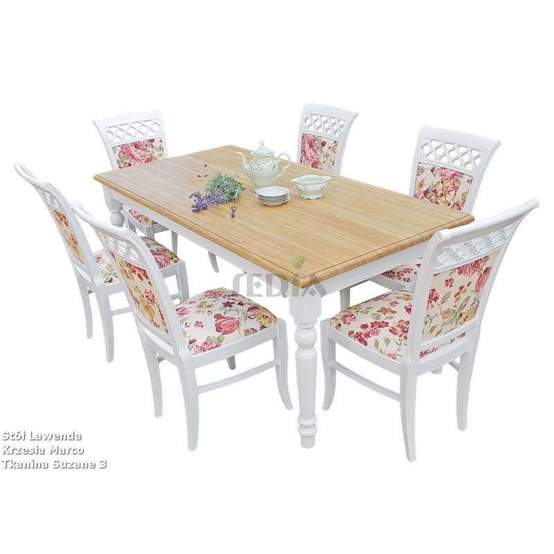 Krzesło retro Marco oraz stół dębowy Lawenda