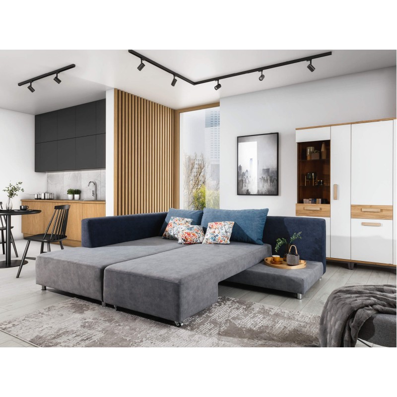 narożnik z dużą powierzchnią spania 