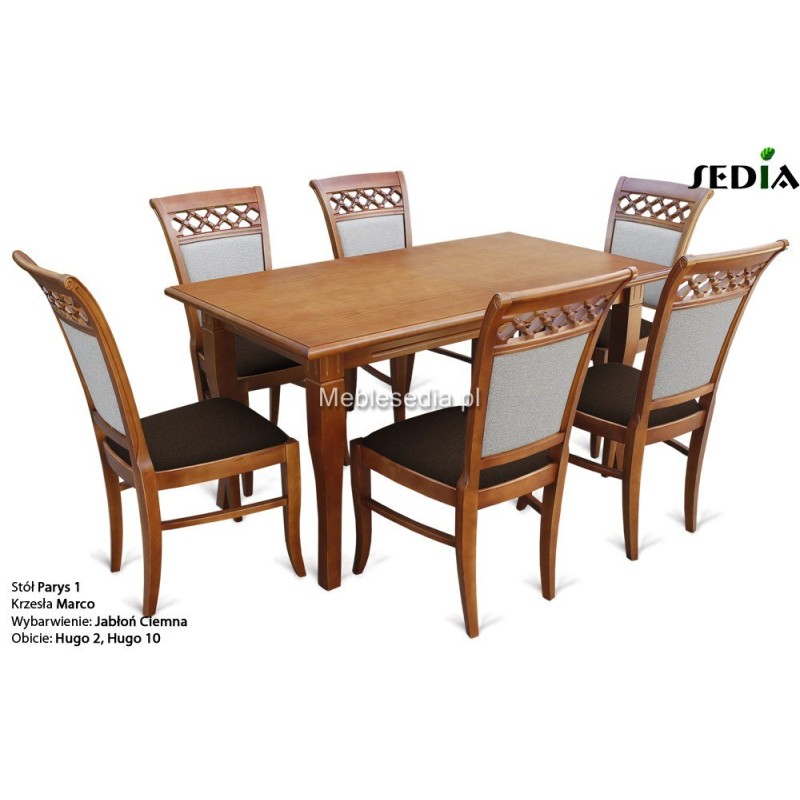 klasyczny stół i krzesła do salonu 