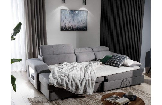 narożnik rozkładany dla gości 