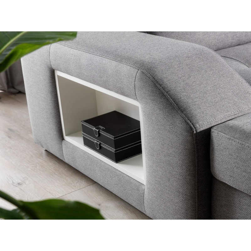 naroznik z półką na książki 