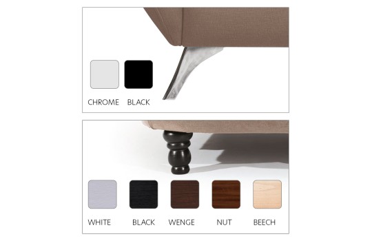 sofa na wysokich nogach Agosto 