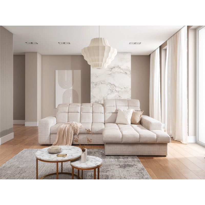 kremowy narożnik do salonu 