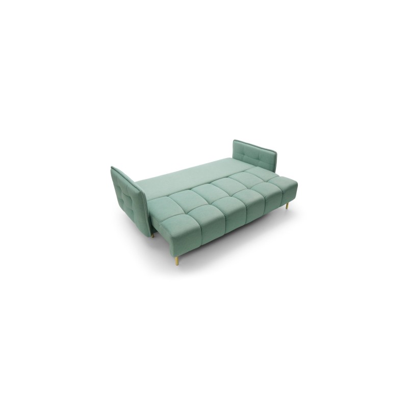 sofa w miętowym kolorze 