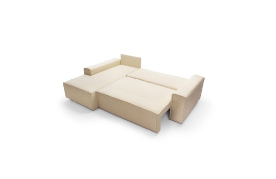 narożnik w kremowym materiale 