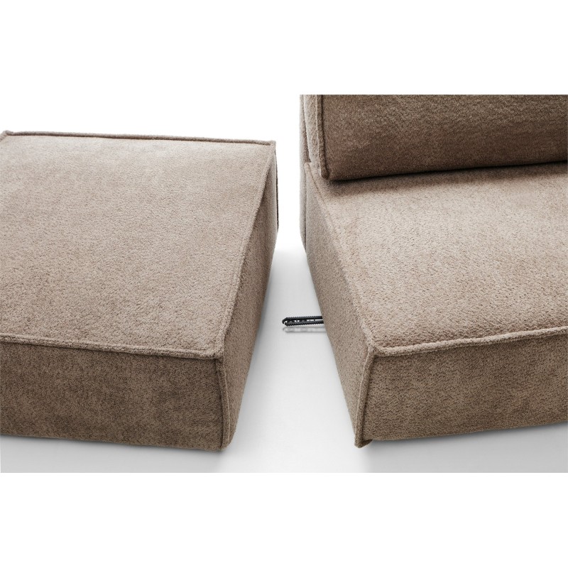 kanapa z dostawianą pufą do spania 