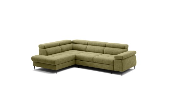 narożnik z eleganckimi pikowaniami 