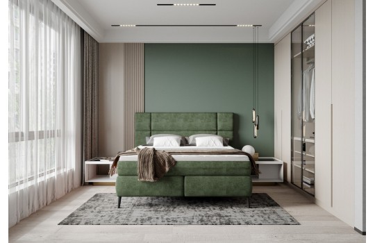 łóżko sypialniane z dwoma materacami 