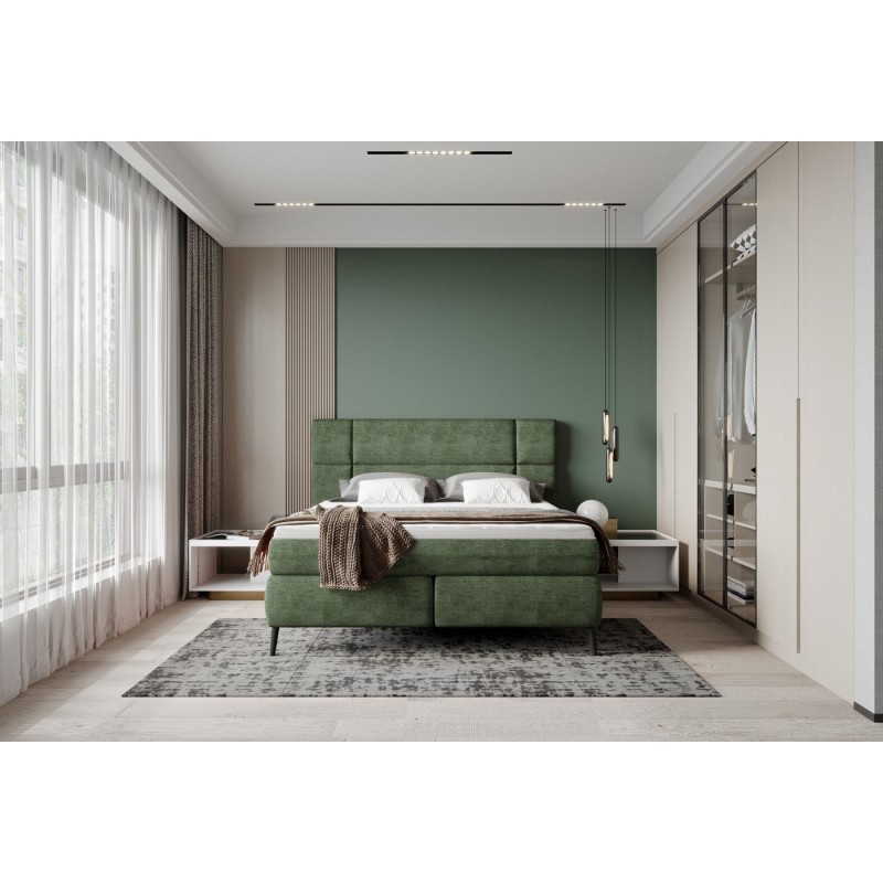 łóżko sypialniane z dwoma materacami 