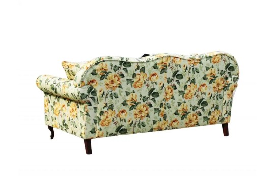 sofa w żółte duże kwiaty 