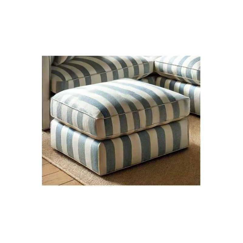 Pufa Loara w tkaninie w pasy 