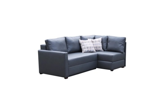 narożnik w ciemnej ekoskórze 