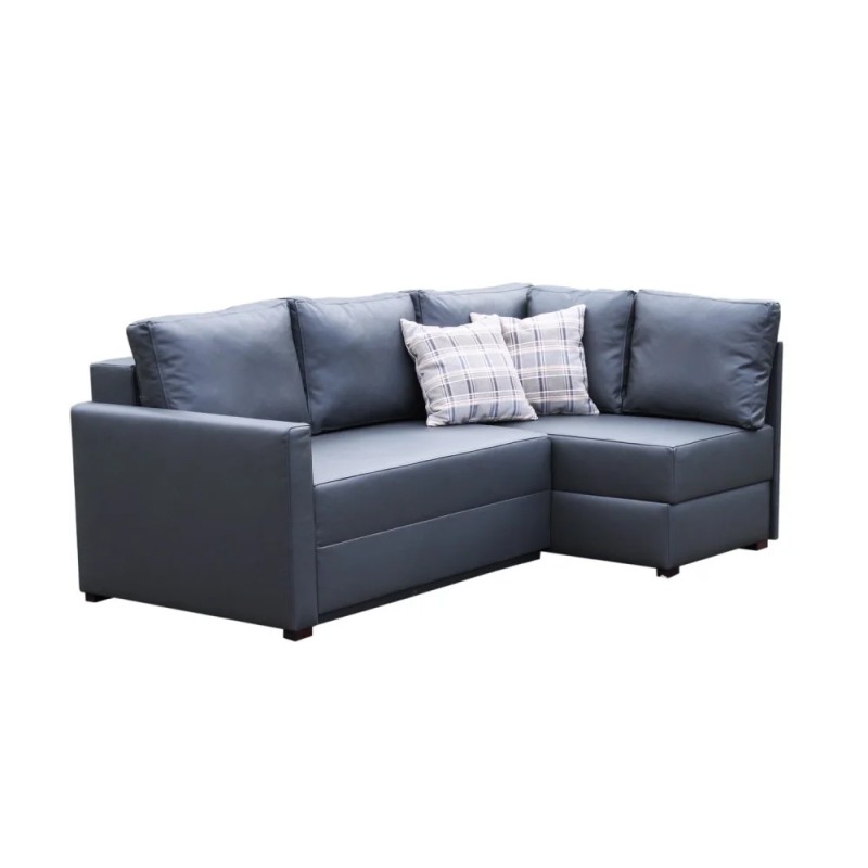 narożnik w ciemnej ekoskórze 