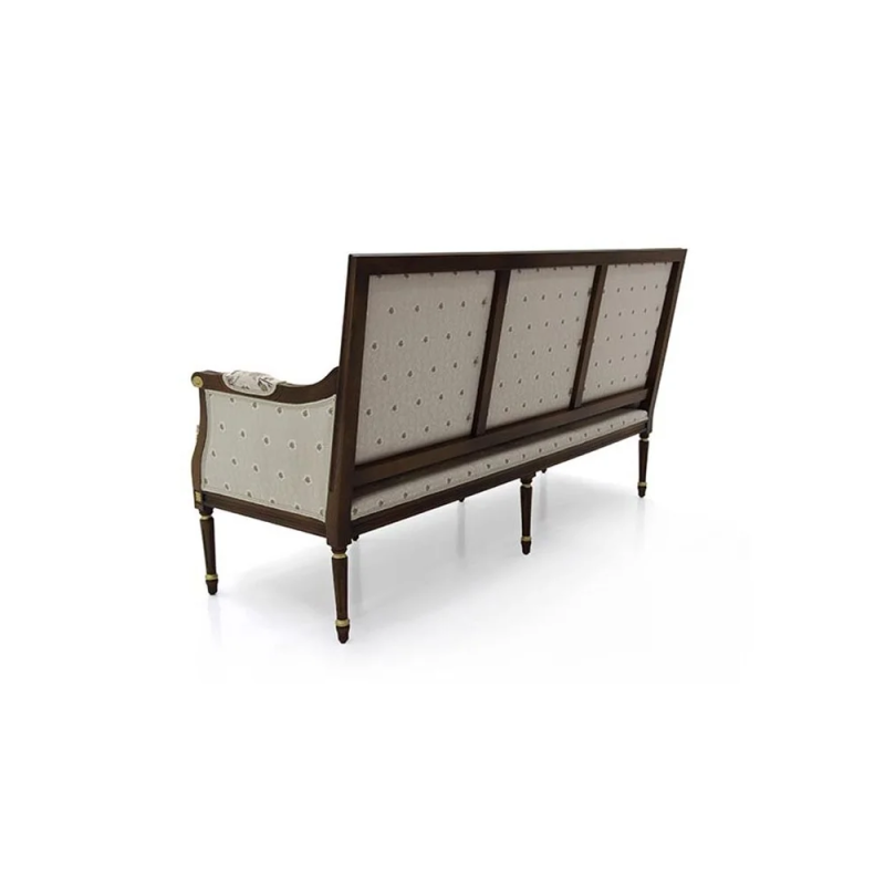 sofa na drewnianym stelażu 