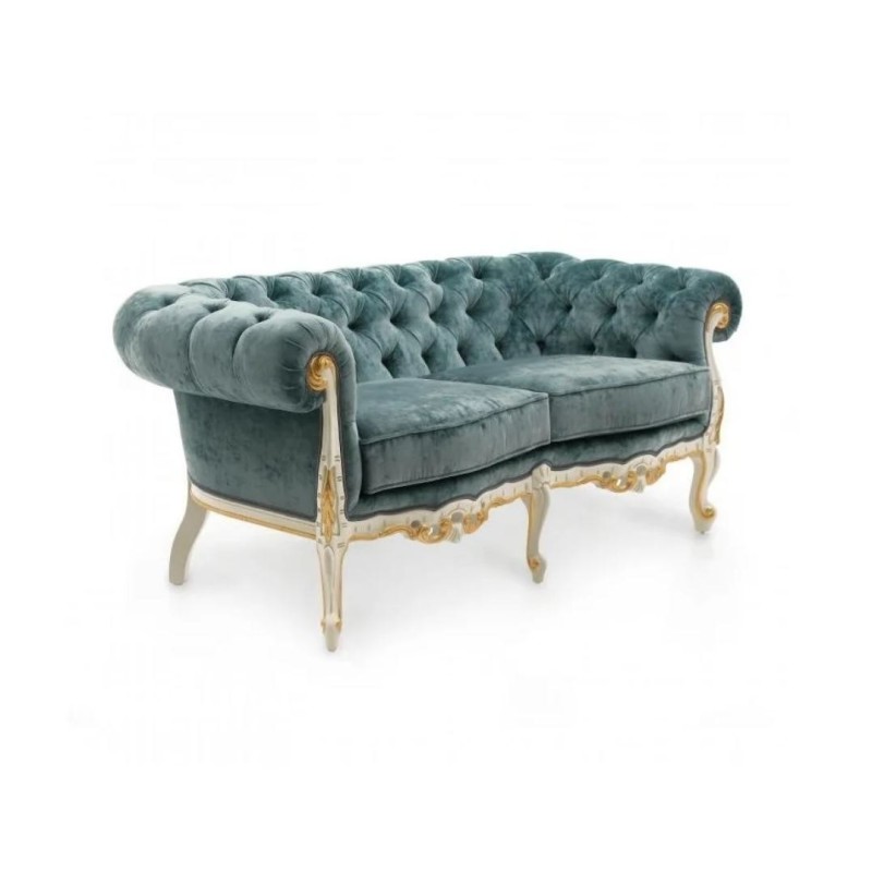 piękna szmaragdowa sofa 