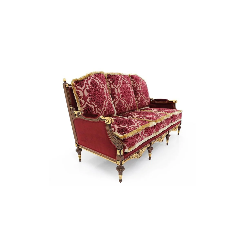 bordowa królewska sofa 