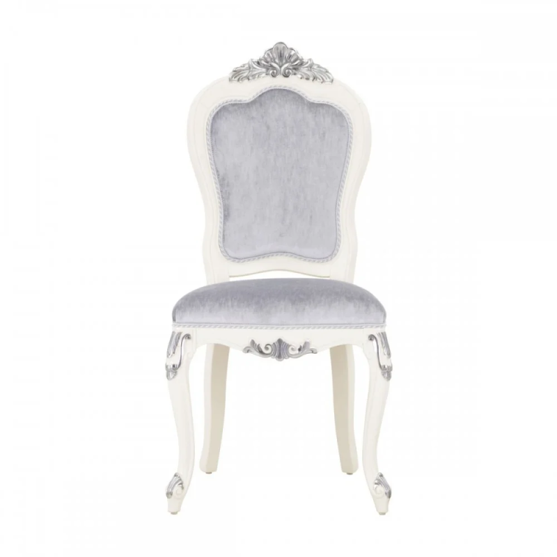 krzesło w jasnej tkaninie 