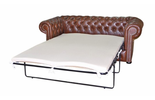 Sofa chesterfield Parole 3 po rozłożeniu funkcji spania