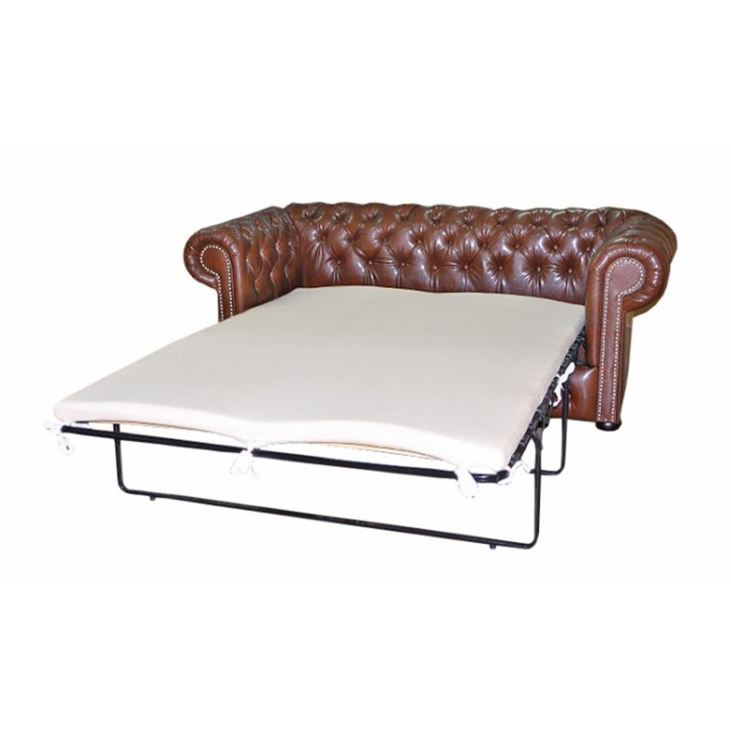 Sofa chesterfield Parole 3 po rozłożeniu funkcji spania