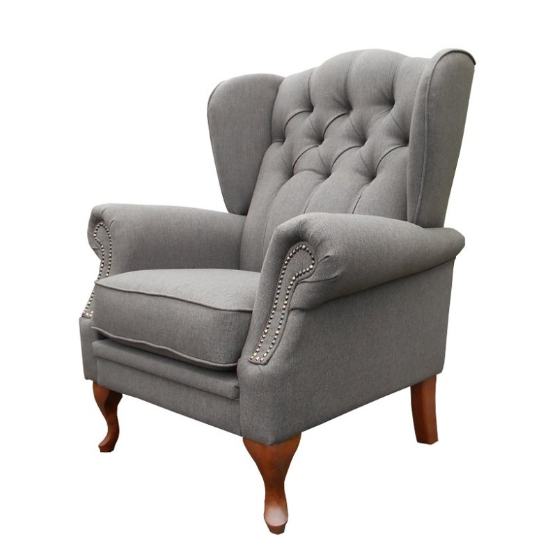 Szary fotel uszak Bertiso