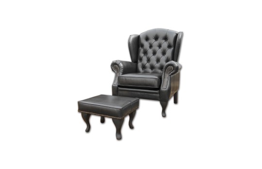 Fotel Bertiso z podnóżkiem