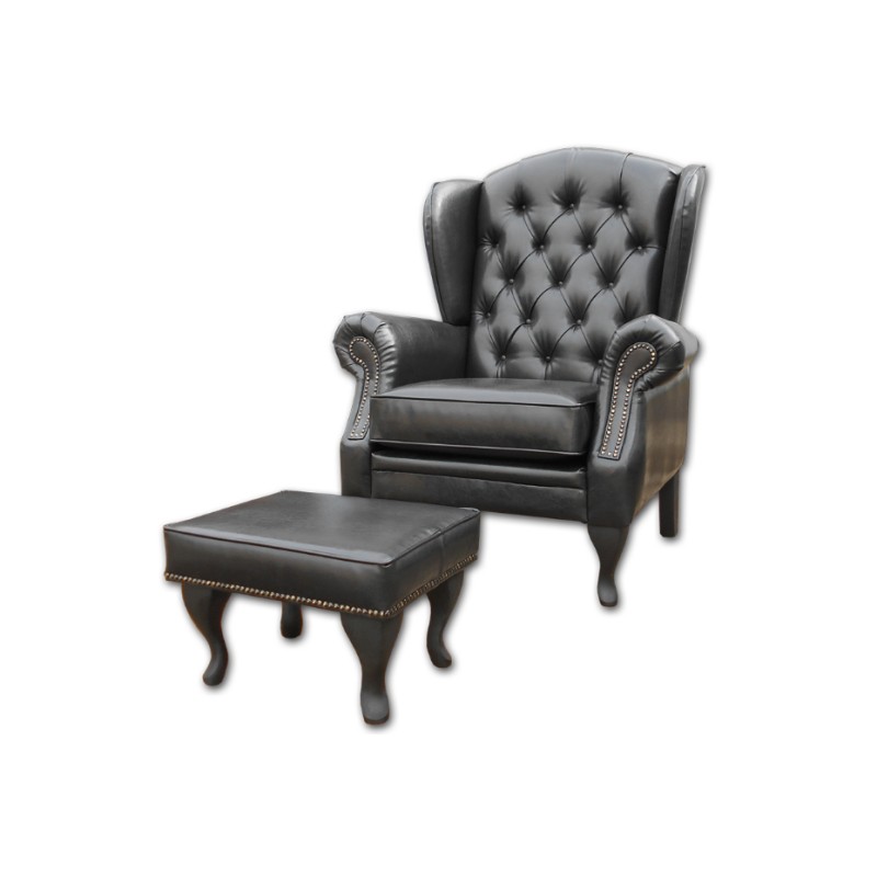 Fotel Bertiso z podnóżkiem