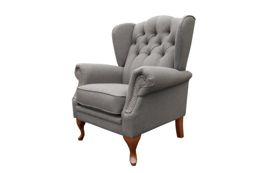 Szary fotel uszak Bertiso