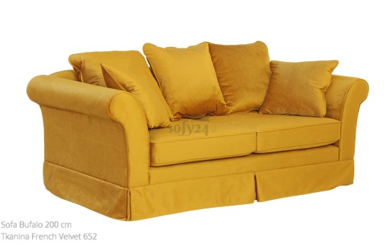 Sofa Bufalo w tkaninie French Velvet 200 cm 