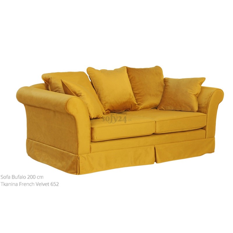 Sofa Bufalo w tkaninie French Velvet 200 cm 
