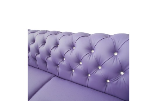 Narożnik w fioletowej skórze Deko