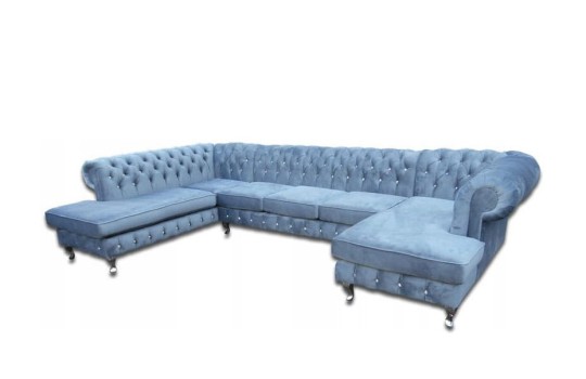 Kanapa Chesterfield w kształcie U 