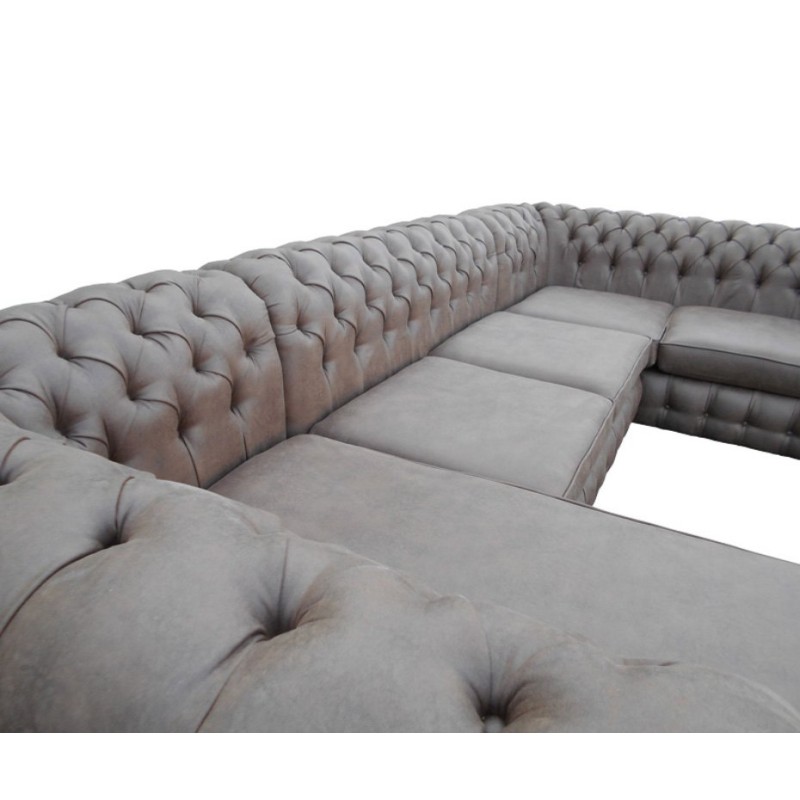 Narożnik Chesterfield Luzi 2 pikowane oparcie