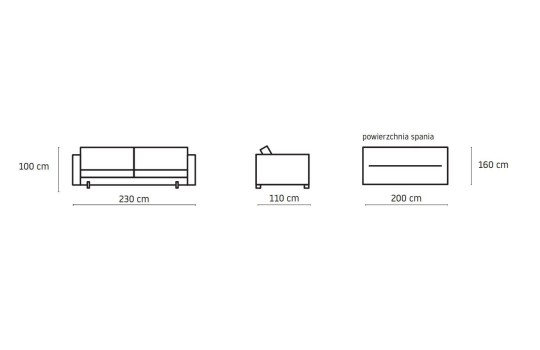 Sofa Ando 3 osobowa 240 cm 