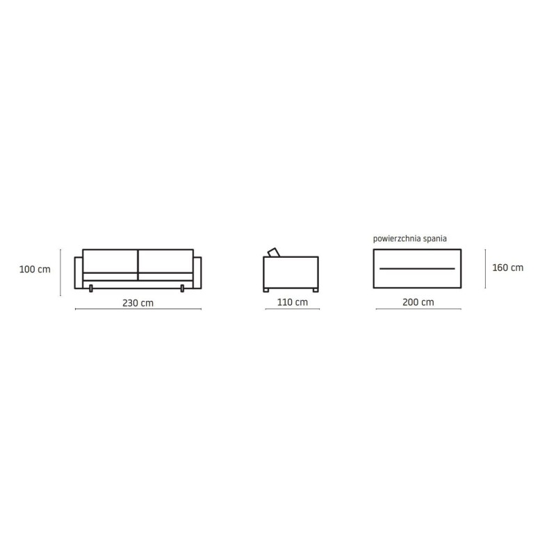Sofa Ando 3 osobowa 240 cm 
