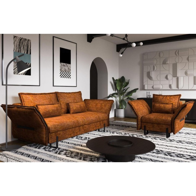 Nowoczesna Sofa Kenzo 3 z poduchami z pierza 