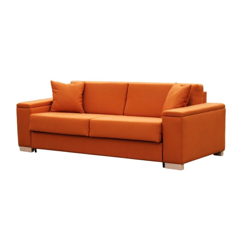 Pomarańczowa sofa Toskania 228 + pojemnik 