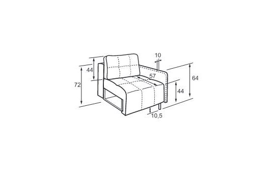Sofa z funkcją spania Komidi 221 cm 