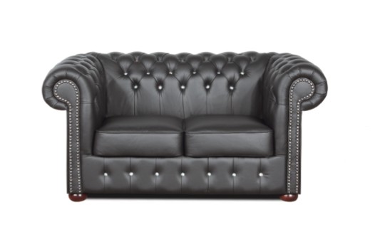 Sofa Chesterfield Noble z kryształkami zamiast guzików
