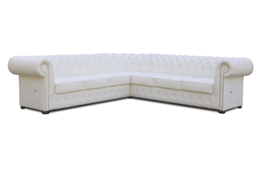 Klasyczna kanapa narożna Chesterfield Noble