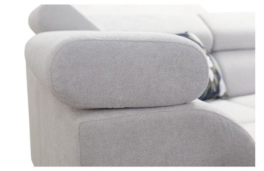 popielata kanapa narożna